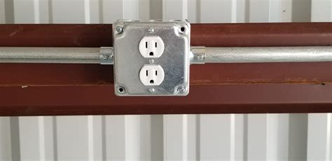 exposed junction boxes in metal building|mounting boxes in steel buildings.